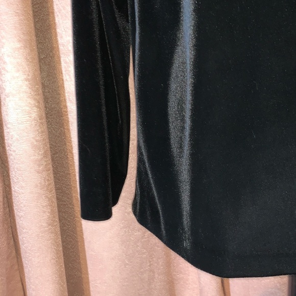 Vintage Crimson by Lawrence Kurtz Size PM Velour Open Front Cardigan - Picture 10 of 12